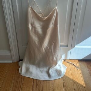 Zara Soft Cream mini dress